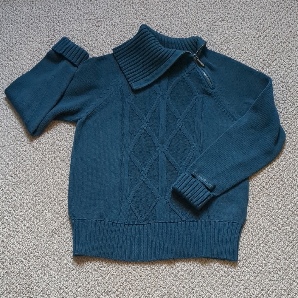 Calvin Klein Jeans Teal Turtleneck Sweater